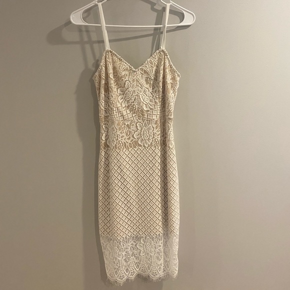 Heartfelt Thoughts White Lace Sleeveless Bodycon Midi Dress - Picture 5 of 8